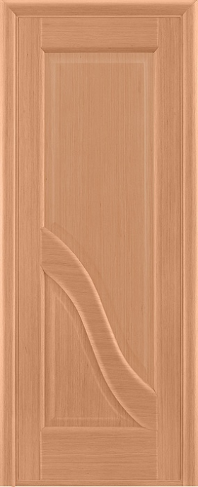 Межкомнатная дверь шпон ИРИДА глухое цвет Светлый дуб 600х2000