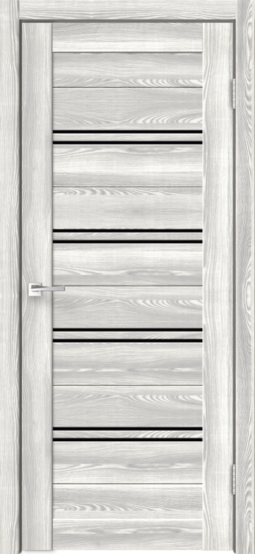 Межкомнатная дверь экошпон XLINE 4 со стеклом без притвора Клён крем 600х2000