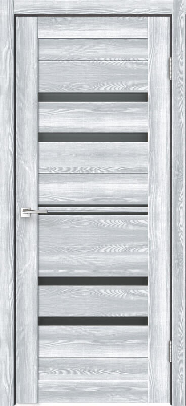 Межкомнатная дверь экошпон XLINE 6 со стеклом без притвора Клён айс 800х2000