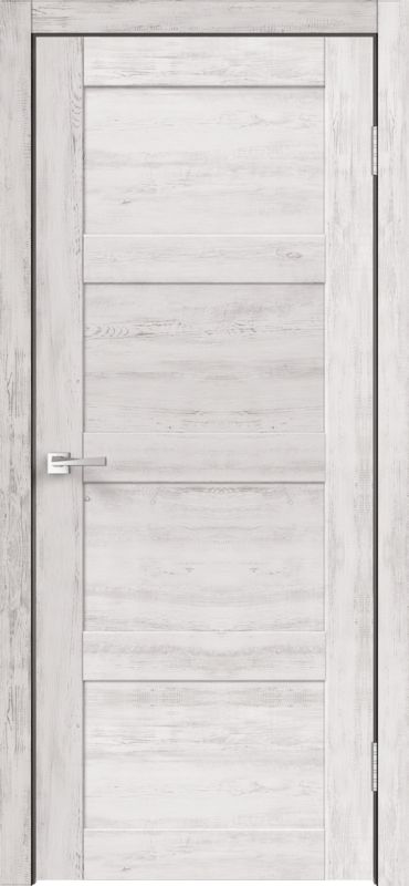 Межкомнатная дверь экошпон TREND 14 глухое с притвором Санторини белый 720х2000