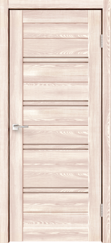 Межкомнатная дверь экошпон XLINE 4 со стеклом без притвора Клён крем 600х2000