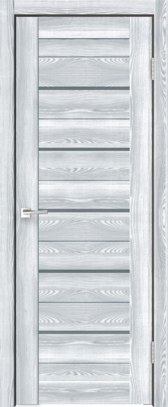 Межкомнатная дверь экошпон XLINE 15 со стеклом без притвора Клён айс 600х2000