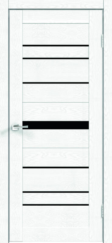 Межкомнатная дверь экошпон XLINE 10 со стеклом без притвора Зеффиро эмалит текстурный 900х2000