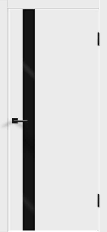 Межкомнатная дверь экошпон GALANT со стеклом Z1 без притвора Эмалит белый 600х2000