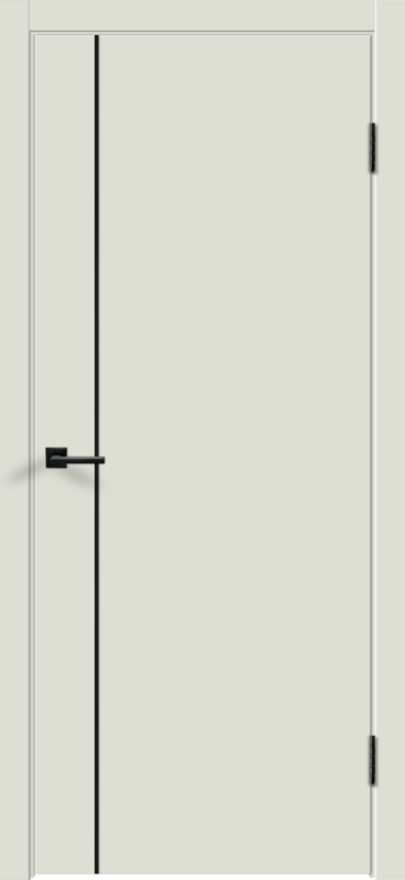 Межкомнатная дверь экошпон GALANT M1 глухое без притвора Светло-серый эмалит 600х2000
