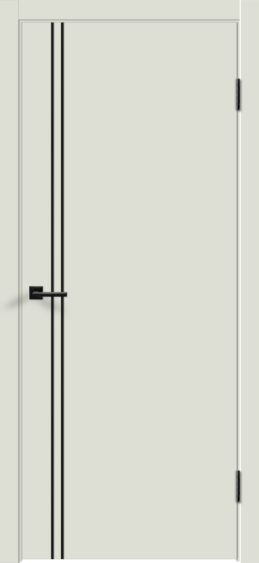 Межкомнатная дверь экошпон GALANT M2 глухое без притвора Светло-серый эмалит 600х2000