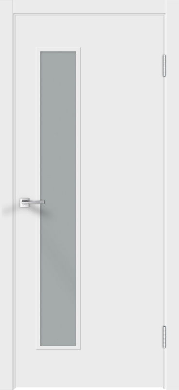Межкомнатная дверь экошпон GALANT со стеклом L3 без притвора Эмалит белый 600х2000