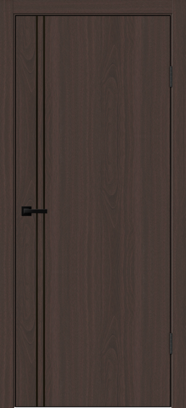 Межкомнатная дверь SOFTWOOD GALANT M2 глухое без притвора Орех американский шоколад 600х2000