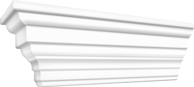 Карниз экошпон 115х35 мм Эмалит белый 1606 (1400)