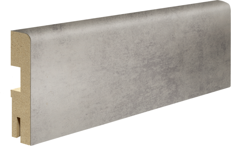 Плинтус экошпон Муар светло-серый 70х16х2100
