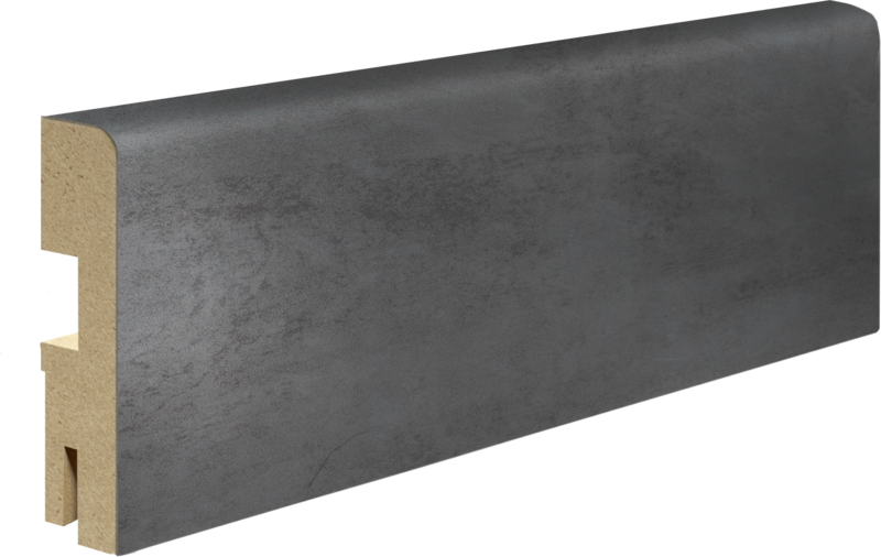 Плинтус экошпон Муар тёмно-серый 70х16х2100