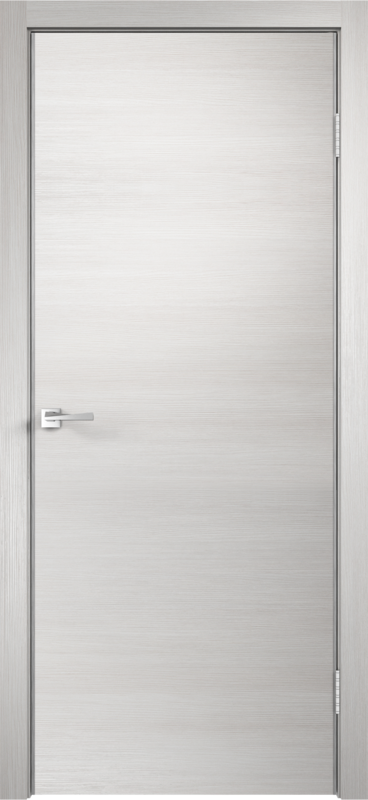 Межкомнатная дверь ЭКОШПОН TECHNO облегченное глухое Дуб белый поперечный 600х2000