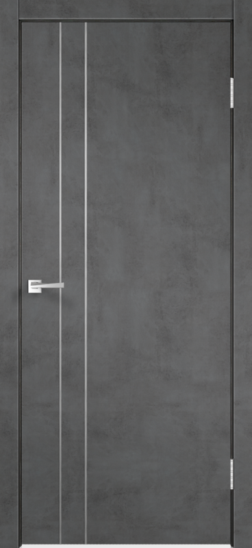 Межкомнатная дверь ЭКОШПОН TECHNO облегченное M2 Муар тёмно-серый 900х2000