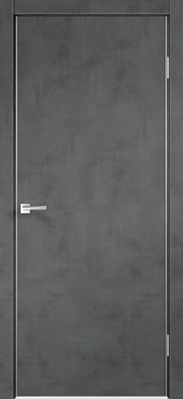 Межкомнатная дверь ЭКОШПОН TECHNO облегченное глухое Муар тёмно-серый 600х2000