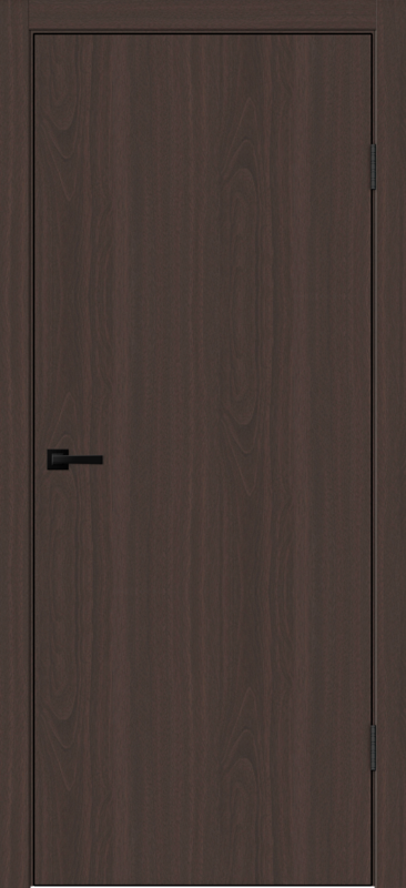 Межкомнатная дверь SOFTWOOD TECHNO BLACK облегченное глухое Орех американский шоколад 600х2000