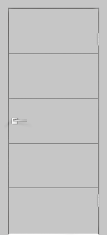 Межкомнатная дверь эмаль SCANDI F глухое без притвора Светло-серый 600х2000