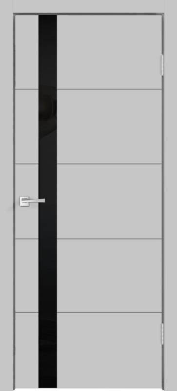 Межкомнатная дверь эмаль SCANDI F со стеклом Z1 без притвора Светло-серый 600х2000