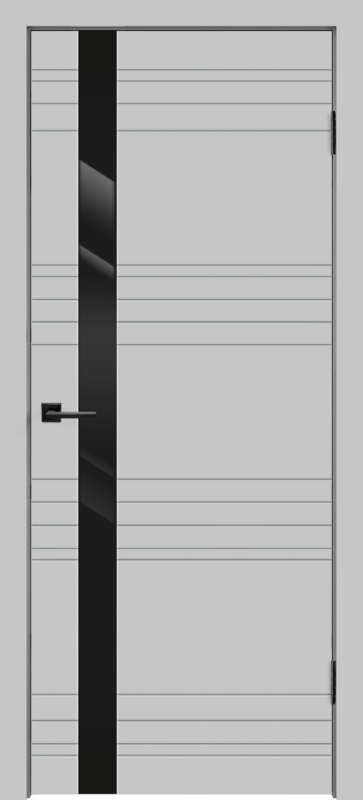 Межкомнатная дверь эмаль SCANDI N со стеклом Z1 без притвора Светло-серый 600х2000