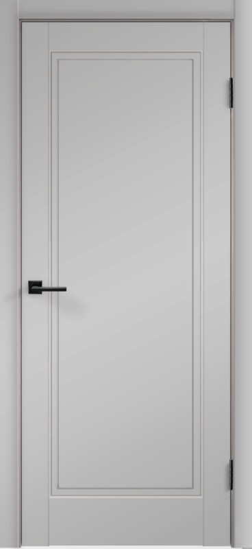 Межкомнатная дверь эмаль SCANDI 4 глухое без притвора Светло-серый 600х2000