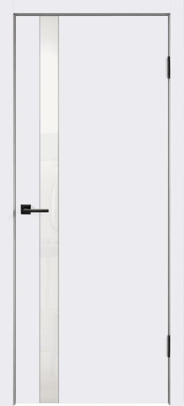 Межкомнатная дверь эмаль SCANDI 1 со стеклом Z1 без притвора Белый 900х2000