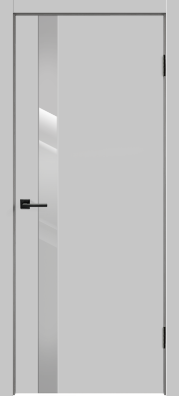 Межкомнатная дверь эмаль SCANDI 1 со стеклом Z1 без притвора Светло-серый 600х2000
