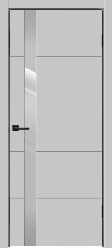 Межкомнатная дверь эмаль SCANDI F со стеклом Z1 без притвора Светло-серый 600х2000