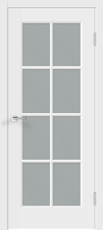 Межкомнатная дверь эмаль SCANDI 4V со стеклом без притвора Белый 700х2000