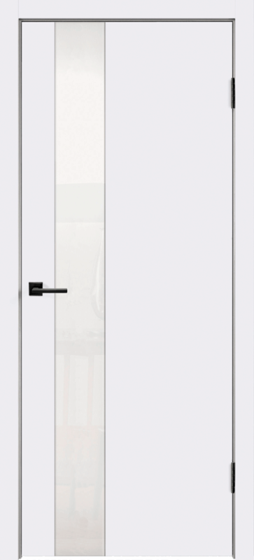 Межкомнатная дверь эмаль SCANDI 1 со стеклом Z2 без притвора Белый 800х2000