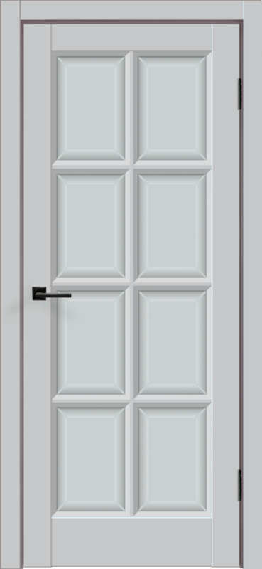 Межкомнатная дверь эмаль SCANDI 4V со стеклом без притвора под заказ Светло-серый 600х2000