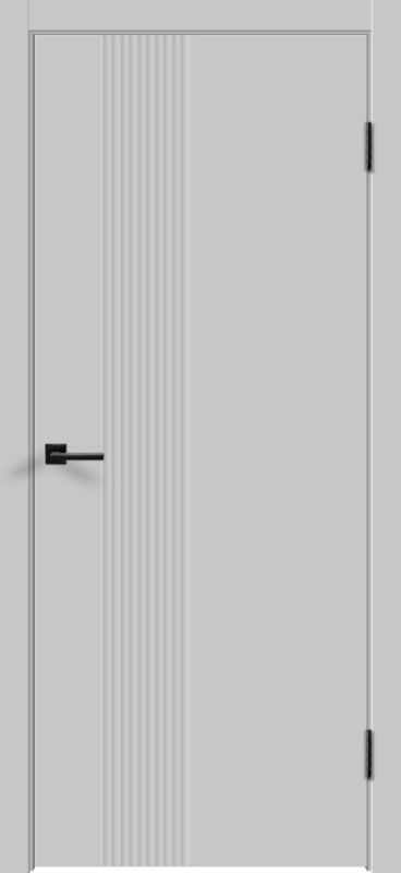 Межкомнатная дверь эмаль SCANDI 3D 1 глухое без притвора Светло-серый 600х2000