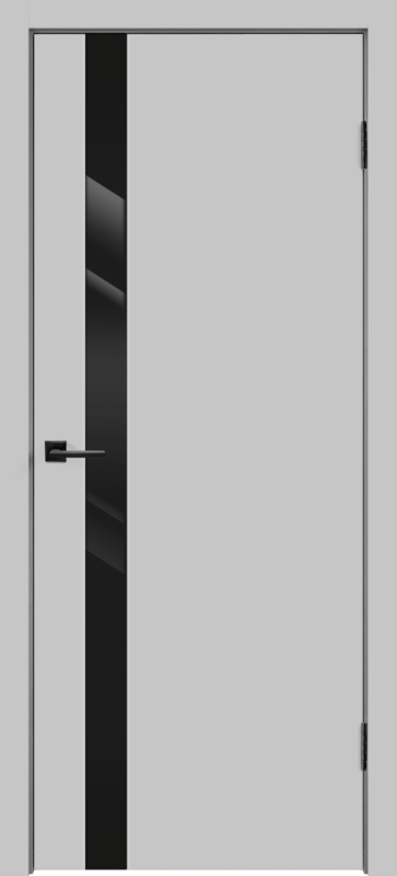 Межкомнатная дверь эмаль SCANDI 1 со стеклом Z1 без притвора Светло-серый 600х2000