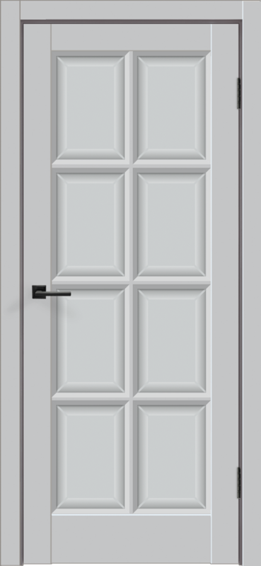 Межкомнатная дверь эмаль SCANDI 4V со стеклом без притвора Светло-серый 700х2000