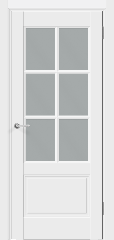 Межкомнатная дверь эмаль SCANDI 32V со стеклом без притвора Белый 600х2000