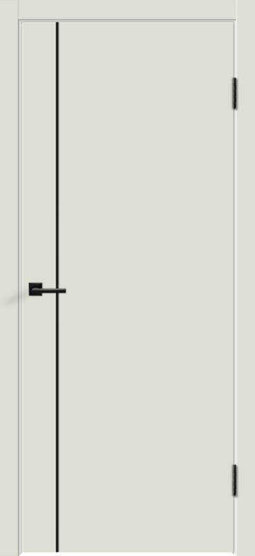 Межкомнатная дверь эмаль FLAT M1 глухое без притвора Светло-серый 600х2000
