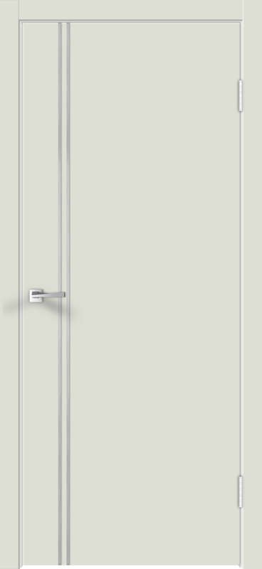 Межкомнатная дверь эмаль FLAT M2 глухое без притвора цвет Светло-серый 600х2000