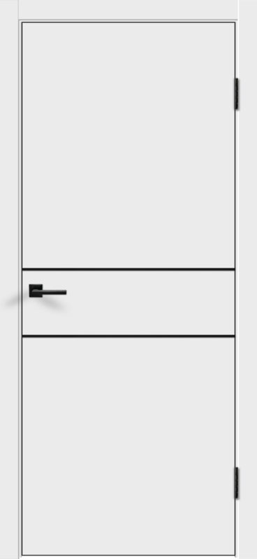 Белый, 900х2000, LR, б/врезки замка и петель, кромка с 4х ст., цвет чёрный, молдинг цвет черный