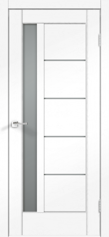 Межкомнатная дверь SoftTouch PREMIER 3 со стеклом без притвора Ясень белый структурный 600х2000