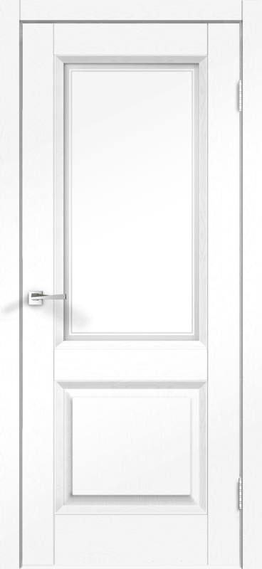 Межкомнатная дверь SoftTouch ALTO 6 со стеклом без притвора Ясень белый структурный 600х2000
