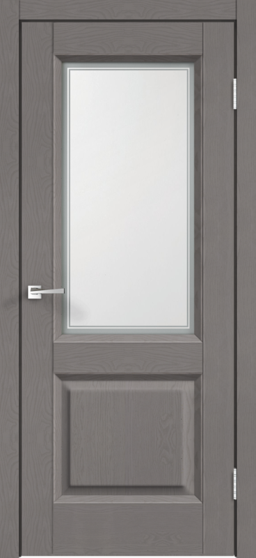 Межкомнатная дверь SoftTouch ALTO 6 со стеклом без притвора Ясень грей структурный 600х2000