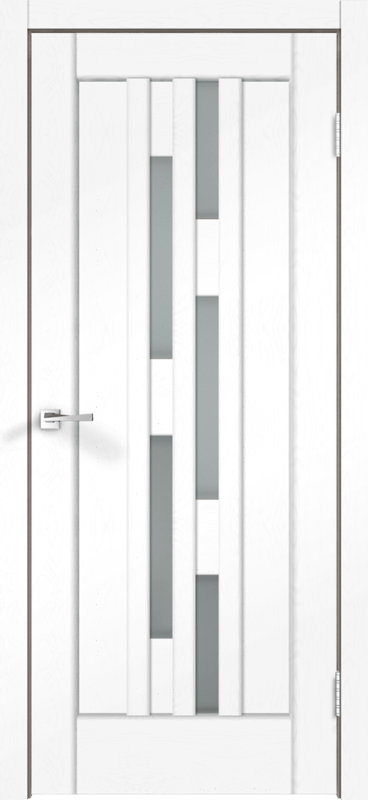 Межкомнатная дверь SoftTouch PREMIER 8 со стеклом без притвора Ясень белый структурный 600х2000