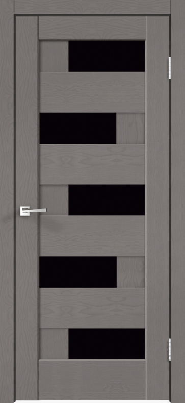 Межкомнатная дверь SoftTouch PREMIER 5 со стеклом без притвора Ясень грей структурный 800х2000