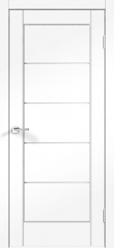 Межкомнатная дверь SoftTouch PREMIER 1 со стеклом без притвора Ясень белый структурный 600х2000