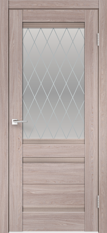 Межкомнатная дверь ECO FLEX CITY 24 со стеклом без притвора Дуб анкор нордик 600х2000