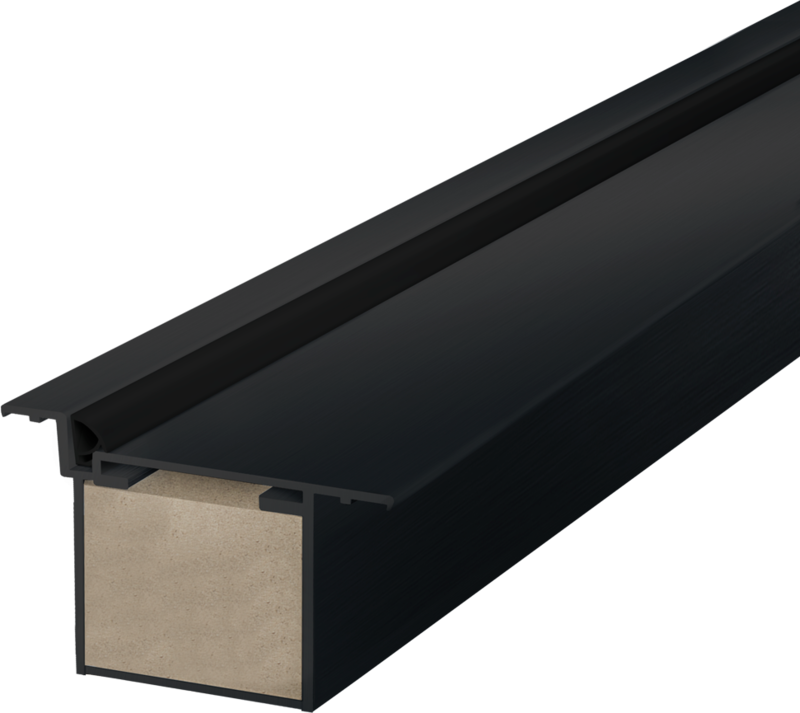 Дверная коробка INVISIBLE BLACK (TECHNO) без присадки Черный 2 стойки (2153мм, запил под 45°) и перекладина 1050мм