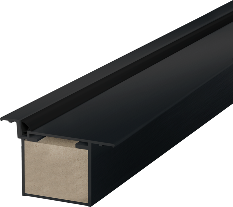 Дверная коробка INVISIBLE BLACK ANOD под заказ Черный М11 (1075х2353)