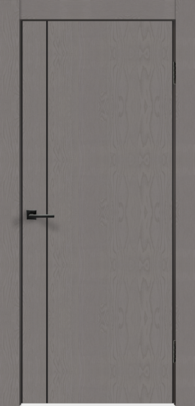 Межкомнатная дверь SoftTouch TECHNO BLACK облегченное MV1 глухое под заказ Ясень грей структурный 600х2000