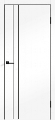 Межкомнатная дверь SoftTouch TECHNO BLACK облегченное M2 глухое Ясень белый структурный 600х2000