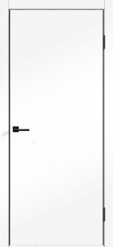 Межкомнатная дверь SoftTouch TECHNO BLACK облегченное глухое Ясень белый структурный 600х2000