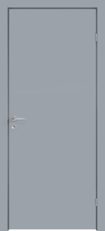 Межкомнатная дверь крашенное облегченное глухое ответная часть цвет RAL7040 М 7х21 (645)