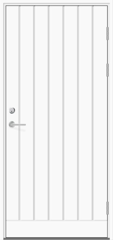 Дверной блок крашенный входной THERMO глухой Белый М 9х21 (884х2085)